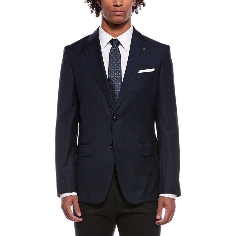 Hugo Boss Mens Boss  H Hutson Wool Blazer, Blue